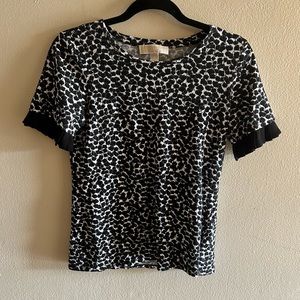 Michael Kors black and white top